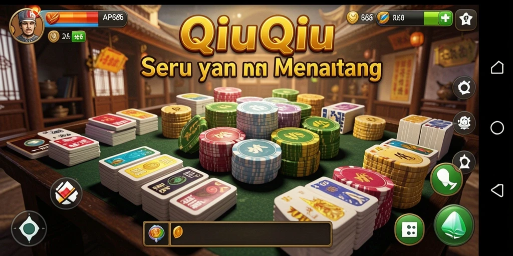 Tampilan gameplay QiuQiu yang seru dan menyenangkan.