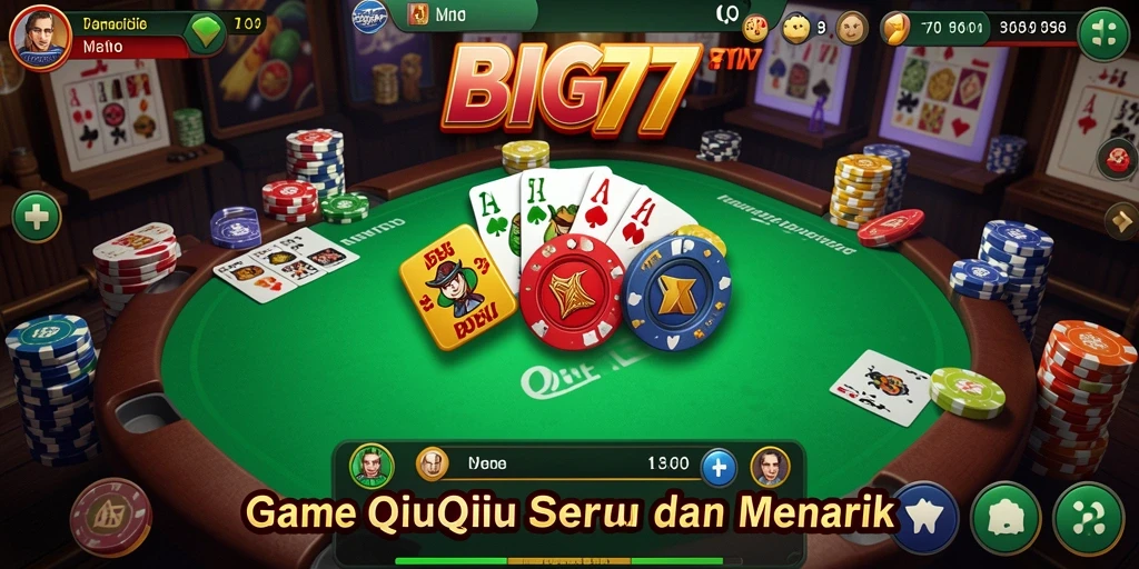 Tampilan gameplay seru dari game QiuQiu BIG77.