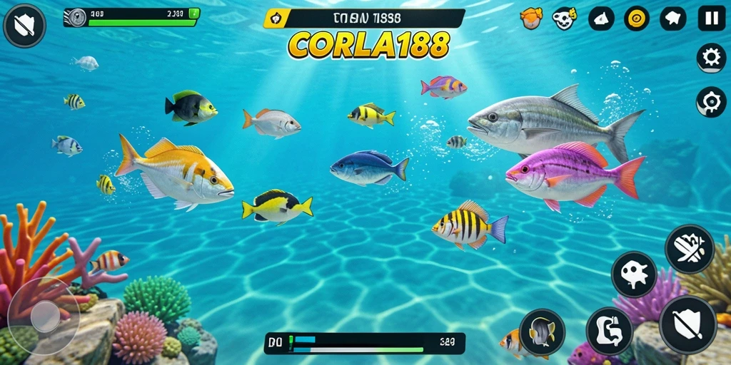 Screenshot dari gameplay Tembak Ikan yang seru di CORLA188.