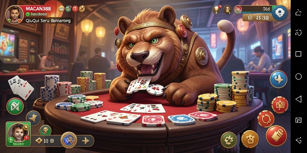 Tampilan seru gameplay QiuQiu di MACAN388.