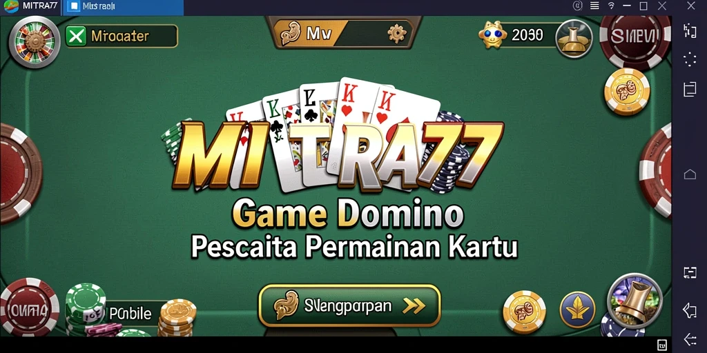 Tampilan menarik dari gameplay Domino di MITRA77.