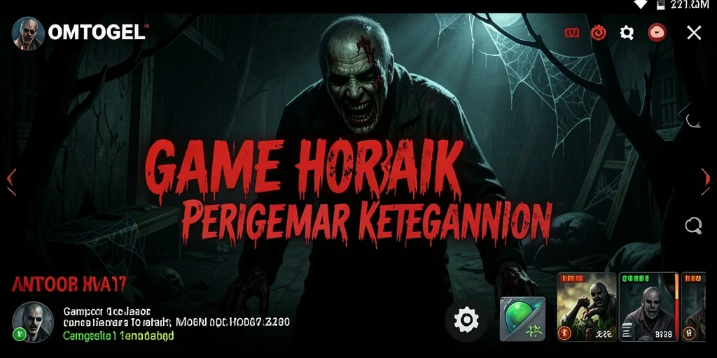 Screenshot gameplay <strong>OMTOGEL</strong> menampilkan momen horor yang intens.