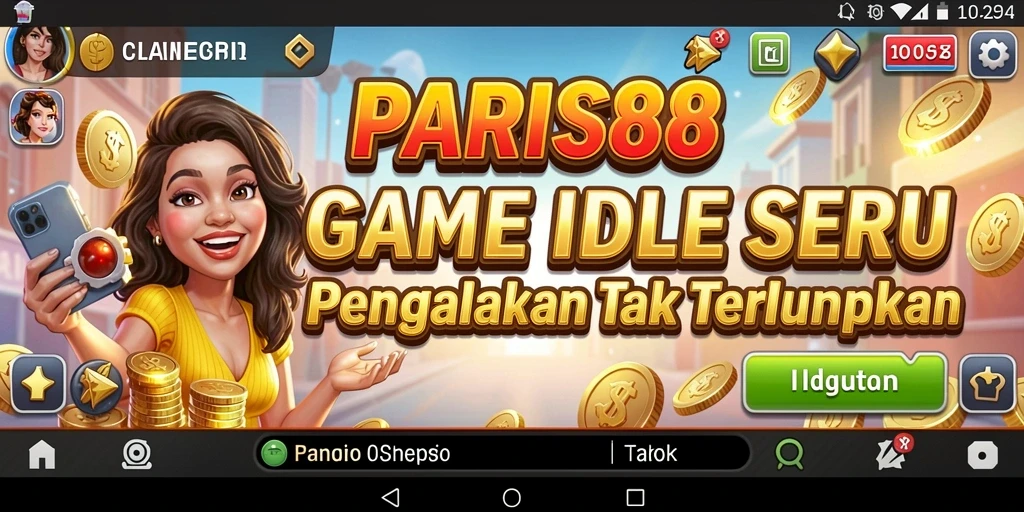 Tangkapan layar gameplay PARIS88 menunjukkan aksi menarik dalam permainan Idle.