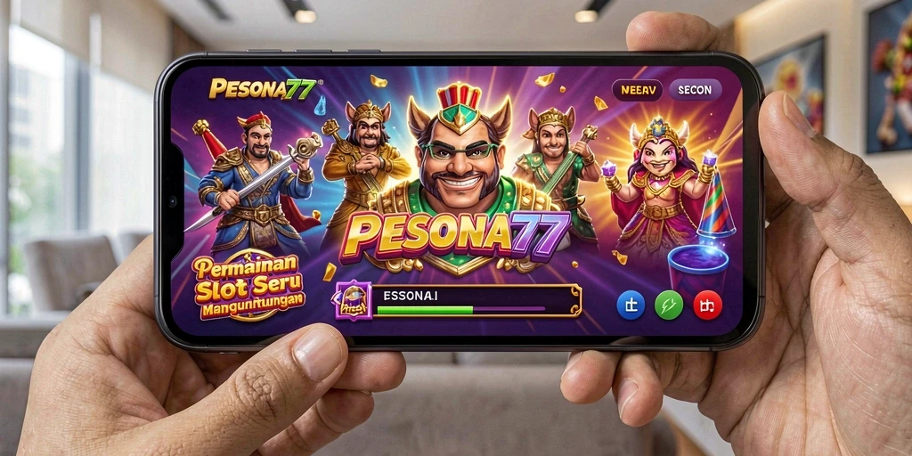 Tampilan gameplay PESONA77 yang penuh warna dan seru.