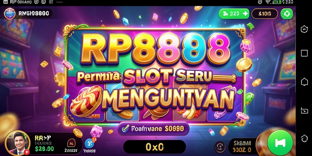Tampilan gameplay Slot yang seru dan penuh warna di RP8888.