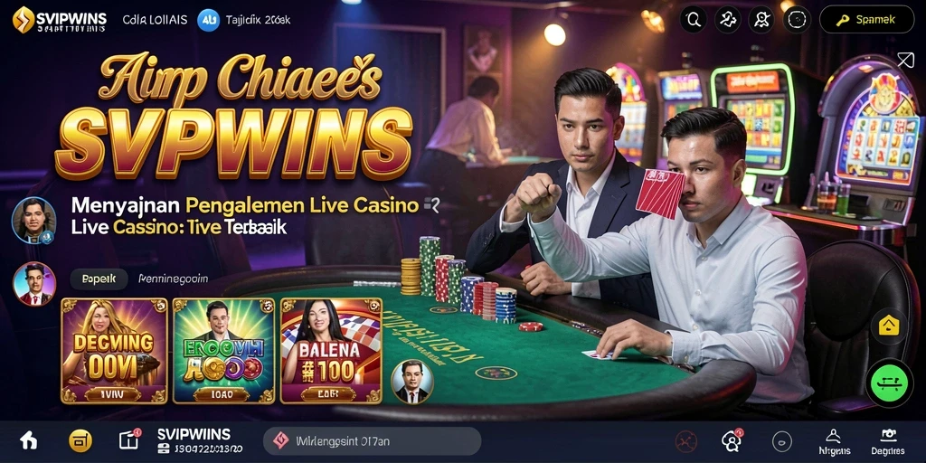 Screenshot gameplay Live Casino SVIPWINS dengan dealer langsung yang menawan.