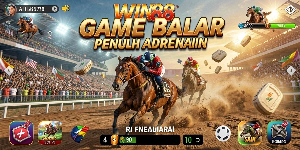 Tampilan gameplay WIN88 dengan mobil balap yang melaju kencang.