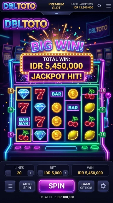 Tampilan antarmuka pengguna aplikasi dbltoto yang menarik.